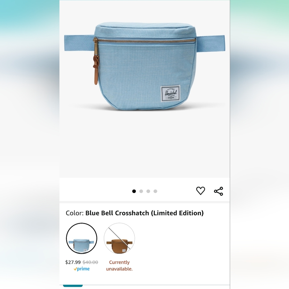 Herschel Settlement Hip Pack Blue Bell Crosshatch
